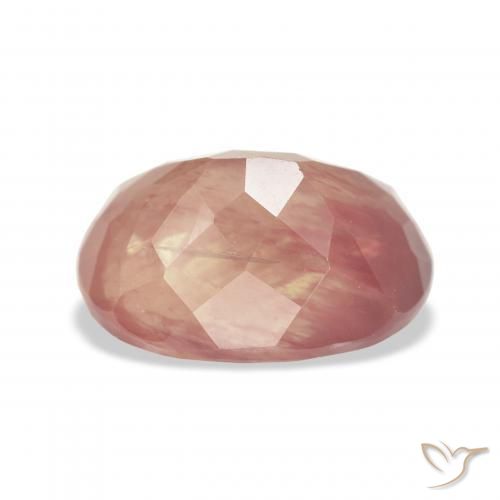 Andesina Labradorite Rosso medio naturale da 5.76 ct, Cuscino, Trasparente