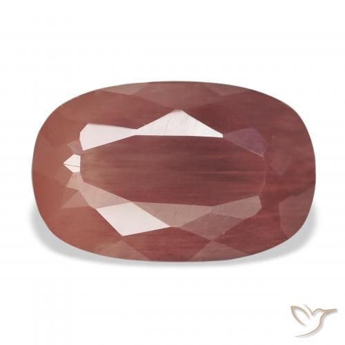 5.56ct Naturale Sangria rossa Andesina Labradorite, Cuscino, Traslucido