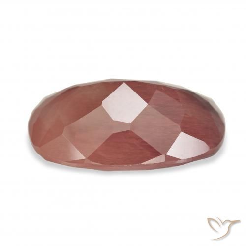 Andesina Labradorite Sangria rossa naturale da 5.56 ct, Cuscino, Traslucido