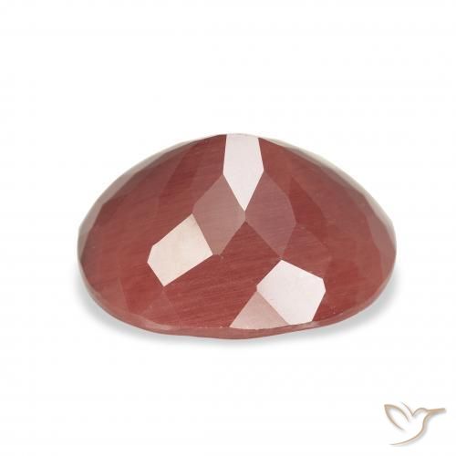 Andesina Labradorite Rosso medio naturale da 4.30 ct, Ovale, Traslucido