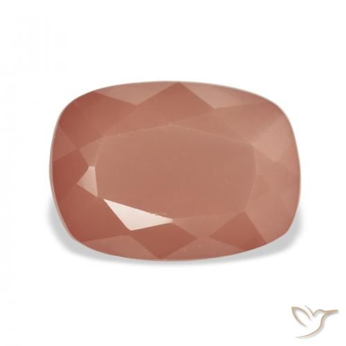 4.59ct Rosa arancione Andesina Labradorite, Cuscino, Traslucido