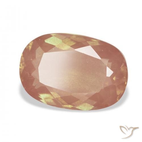 Andesina Labradorite sidro d'arancia naturale da 4.90 ct, Cuscino, Trasparente