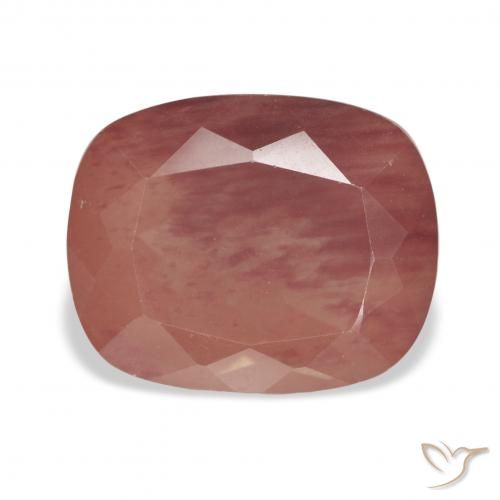 5.27ct Naturale Rosso arancione Andesina Labradorite, Cuscino, Trasparente