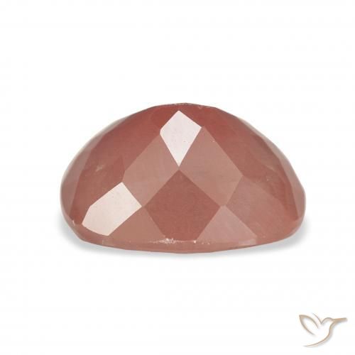 Andesina Labradorite Arancio rossastro pallido naturale da 3.70 ct, Cuscino, Trasparente