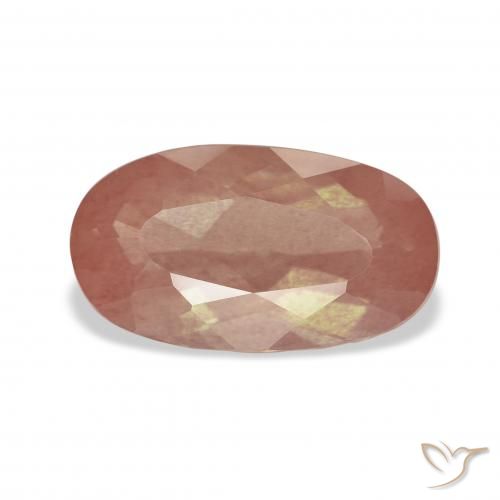 3.04ct Naturale Arancio Medio Andesina Labradorite, Ovale, Trasparente