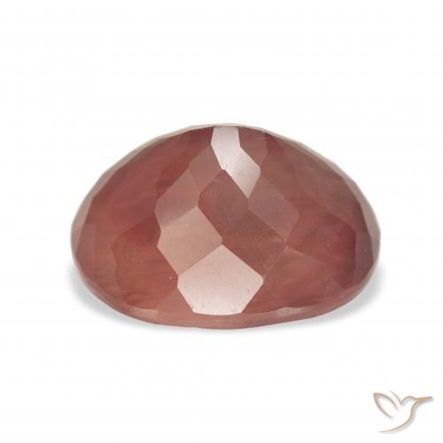 Andesina Labradorite Rosso arancione naturale da 5.09 ct, Ovale, Trasparente