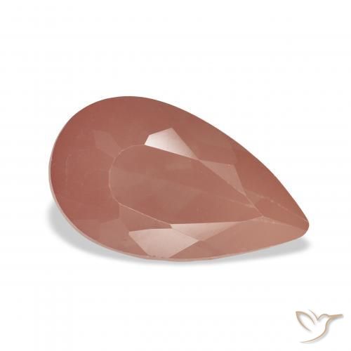 Andesina Labradorite Rosso medio naturale da 3.96 ct, Forma a pera, Trasparente