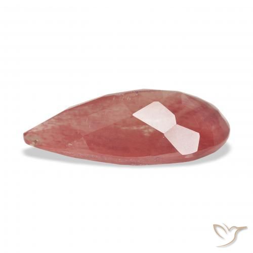 Andesina Labradorite Rosso medio naturale da 4.40 ct, Forma a pera, Traslucido