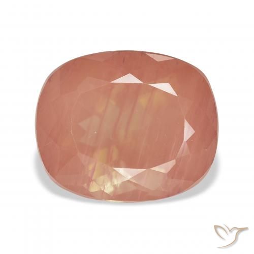 7.17ct Arancione rossastra Andesina Labradorite, Cuscino, Trasparente