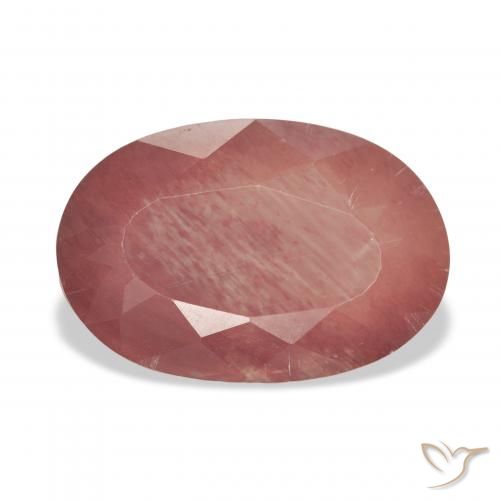 5.54ct Sangue rosso Andesina Labradorite, Ovale, Trasparente