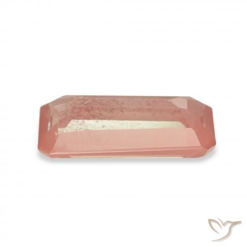 Andesina Labradorite Rosa arancione naturale da 2.92 ct, Ottagonale / Taglio smeraldo, Trasparente