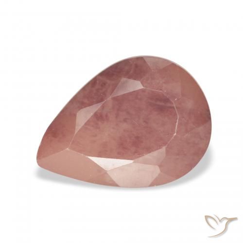 2.87ct Rosa chiaro Andesina Labradorite, Forma a pera, Traslucido