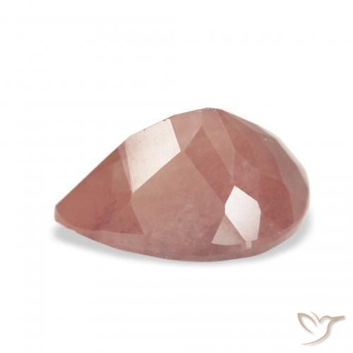 Andesina Labradorite Rosa chiaro naturale da 2.87 ct, Forma a pera, Traslucido