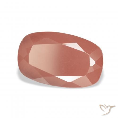 Andesina Labradorite rosa lampone naturale da 4.45 ct, Cuscino, Traslucido