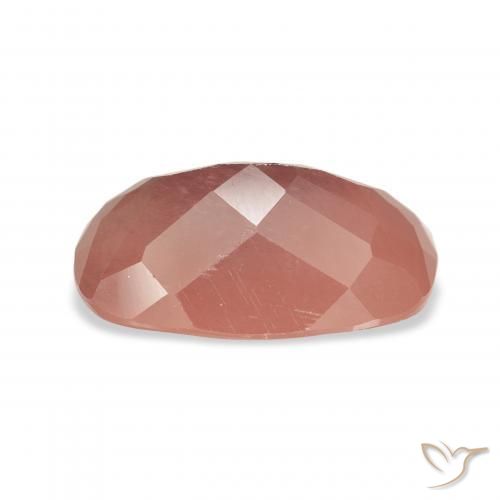 Andesina Labradorite rosa lampone naturale da 4.45 ct, Cuscino, Traslucido