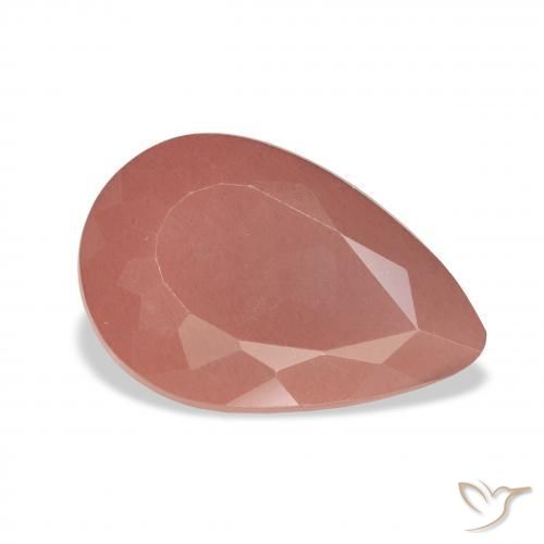 Andesina Labradorite Rosa medio naturale da 4.15 ct, Forma a pera, Traslucido