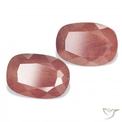 Gemme di Andesina Labradorite Rosa medio naturale da 5.97 ct, Cuscino, Traslucido