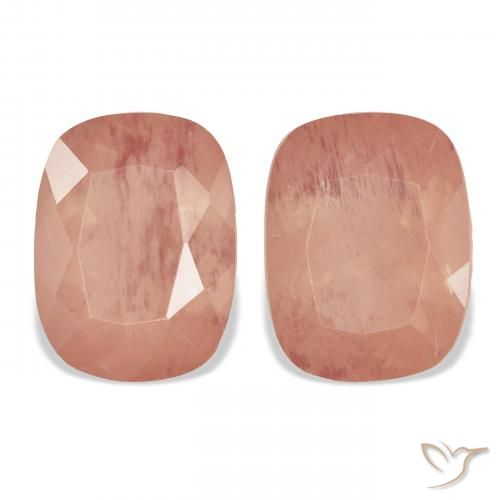 6.36ctw Pompelmo Rosa Andesina Labradorite, Cuscino, Trasparente