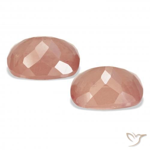 Gemme di Andesina Labradorite Pompelmo Rosa naturale da 6.36 ct, Cuscino, Trasparente