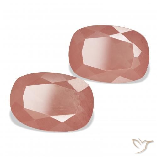 Gemme di Andesina Labradorite Rosa medio naturale da 7.04 ct, Cuscino, Trasparente