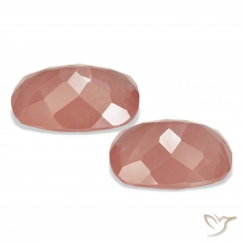 Gemme di Andesina Labradorite Rosa medio naturale da 7.04 ct, Cuscino, Trasparente