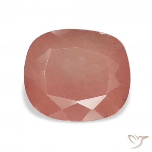 4.48ct Rosa medio Andesina Labradorite, Cuscino, Trasparente