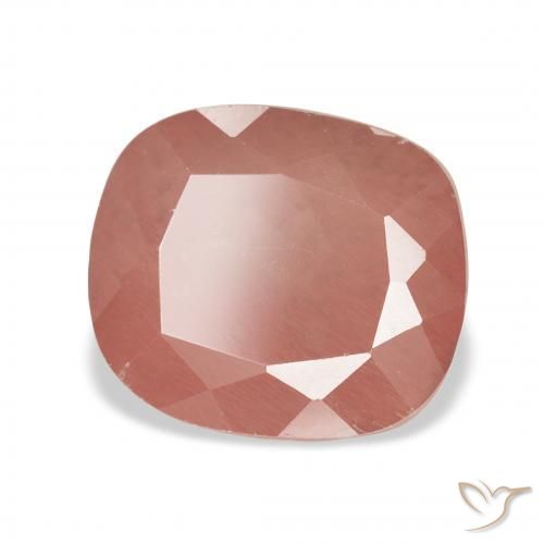 Andesina Labradorite Rosa medio naturale da 4.48 ct, Cuscino, Trasparente