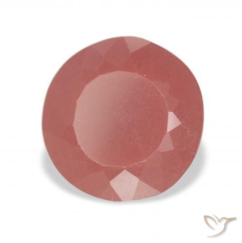 Andesina Labradorite Rosso arrossato naturale da 2.64 ct, Rotondo, Traslucido