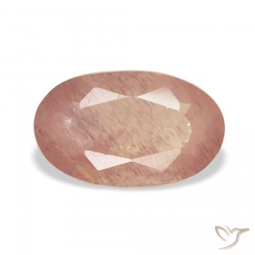 2.31ct Arancio rossastro chiaro Andesina Labradorite, Ovale, Trasparente