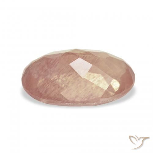 Andesina Labradorite Arancio rossastro chiaro naturale da 2.31 ct, Ovale, Trasparente