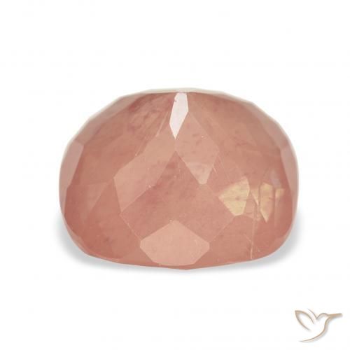 Andesina Labradorite Arancione rossastra naturale da 3.66 ct, Cuscino, Trasparente