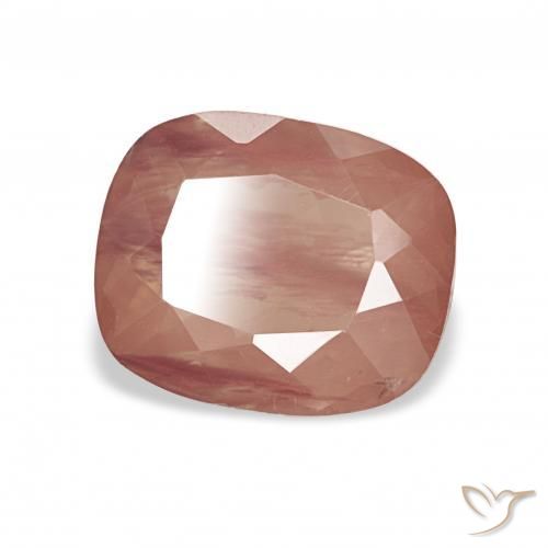 Andesina Labradorite Rosso medio naturale da 2.54 ct, Cuscino, Trasparente