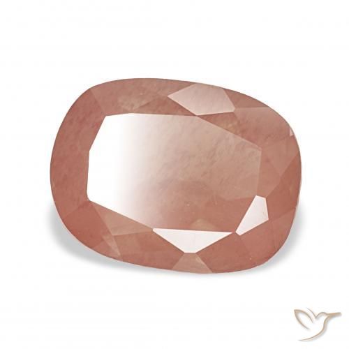 Andesina Labradorite Rosa medio naturale da 3.63 ct, Cuscino, Trasparente