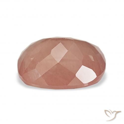 Andesina Labradorite Rosa medio naturale da 3.63 ct, Cuscino, Trasparente