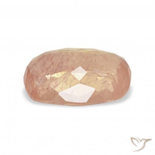 Andesina Labradorite Arancio Pesca Chiaro naturale da 2.53 ct, Cuscino, Trasparente