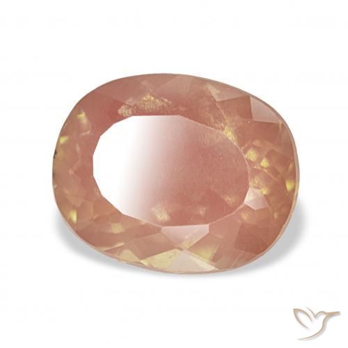 Andesina Labradorite Arancio Pesca Chiaro naturale da 3.39 ct, Cuscino, Trasparente