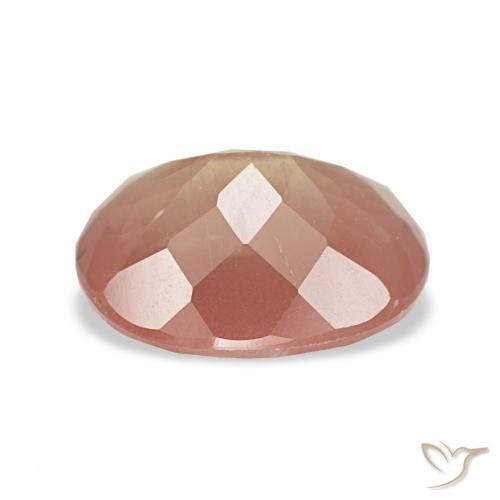 Andesina Labradorite Arancio Pesca Chiaro naturale da 3.39 ct, Cuscino, Trasparente