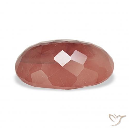 Andesina Labradorite Arancio rossastro pallido naturale da 2.84 ct, Ovale, Traslucido