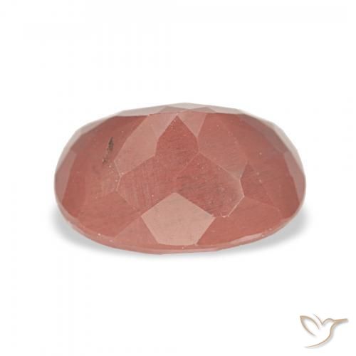 Andesina Labradorite Arancio rossastro pallido naturale da 2.60 ct, Cuscino, Traslucido