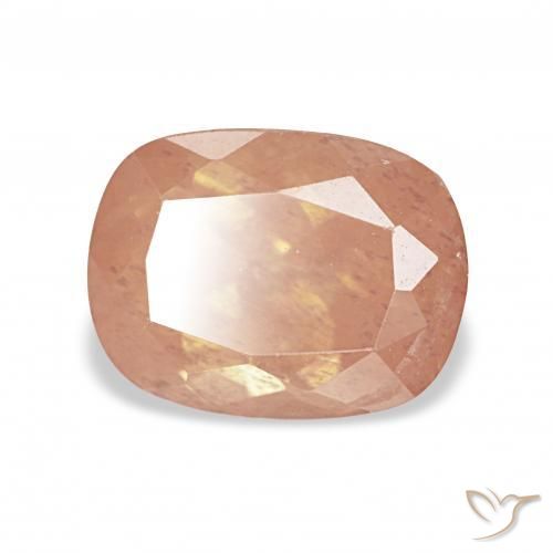 Andesina Labradorite Arancione rossastra naturale da 2.99 ct, Cuscino, Trasparente