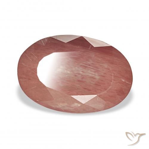 Andesina Labradorite Rosso medio naturale da 3.80 ct, Ovale, Trasparente