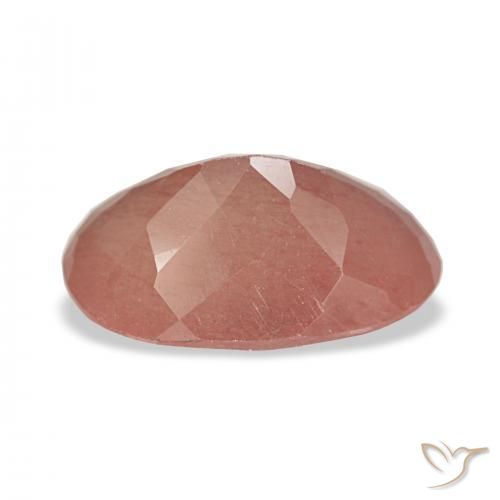 Andesina Labradorite Arancio rossastro pallido naturale da 3.31 ct, Ovale, Trasparente