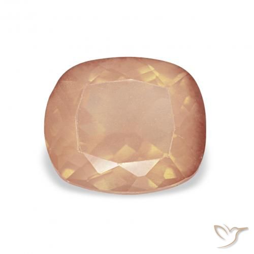 1.76ct Cantalupo Arancia Andesina Labradorite, Cuscino, Trasparente