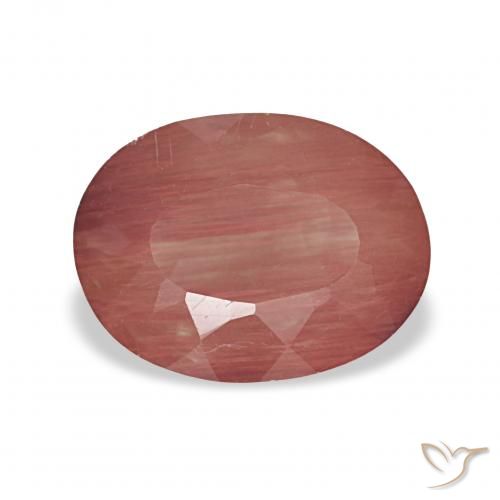 2.06ct Sangue rosso Andesina Labradorite, Ovale, Trasparente