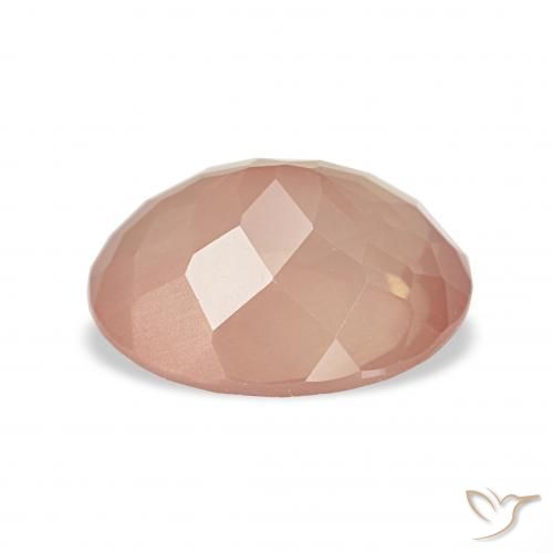 Andesina Labradorite Arancio rossastro pallido naturale da 2.90 ct, Ovale, Trasparente