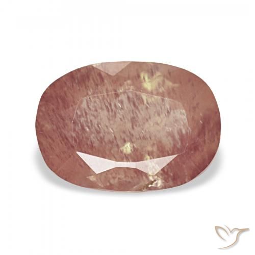 2.25ct Sangue rosso Andesina Labradorite, Cuscino, Trasparente