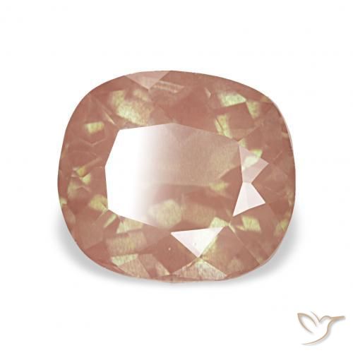 Andesina Labradorite Rosa chiaro naturale da 1.85 ct, Cuscino, Trasparente