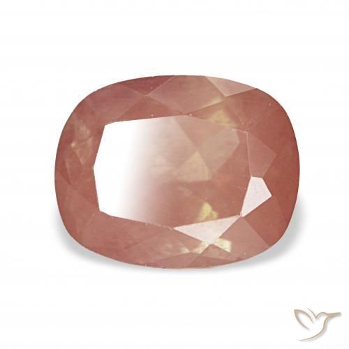 Andesina Labradorite Arancio rossastro pallido naturale da 2.65 ct, Cuscino, Trasparente