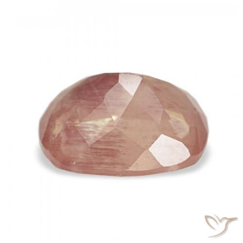 Andesina Labradorite Arancio rossastro pallido naturale da 2.65 ct, Cuscino, Trasparente