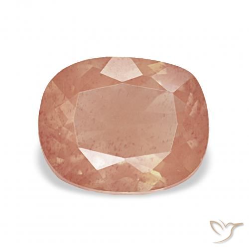 Andesina Labradorite Arancio rossastro chiaro naturale da 2.07 ct, Cuscino, VVS